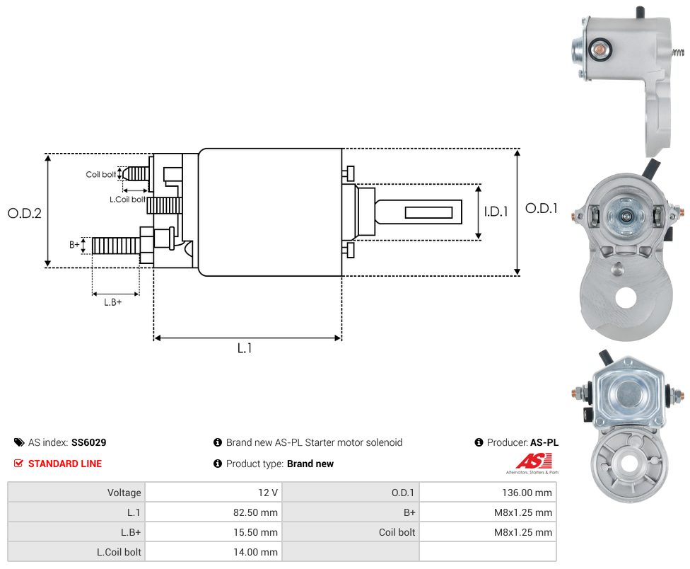 Starter motor solenoid switch