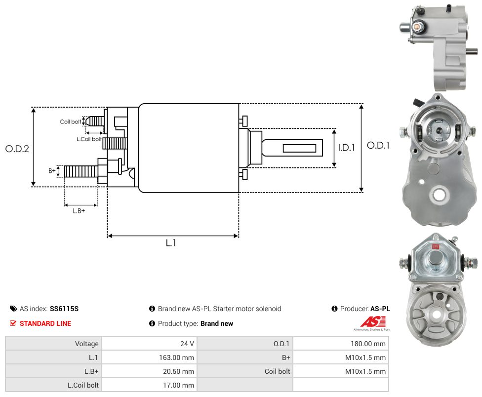 Starter motor solenoid switch