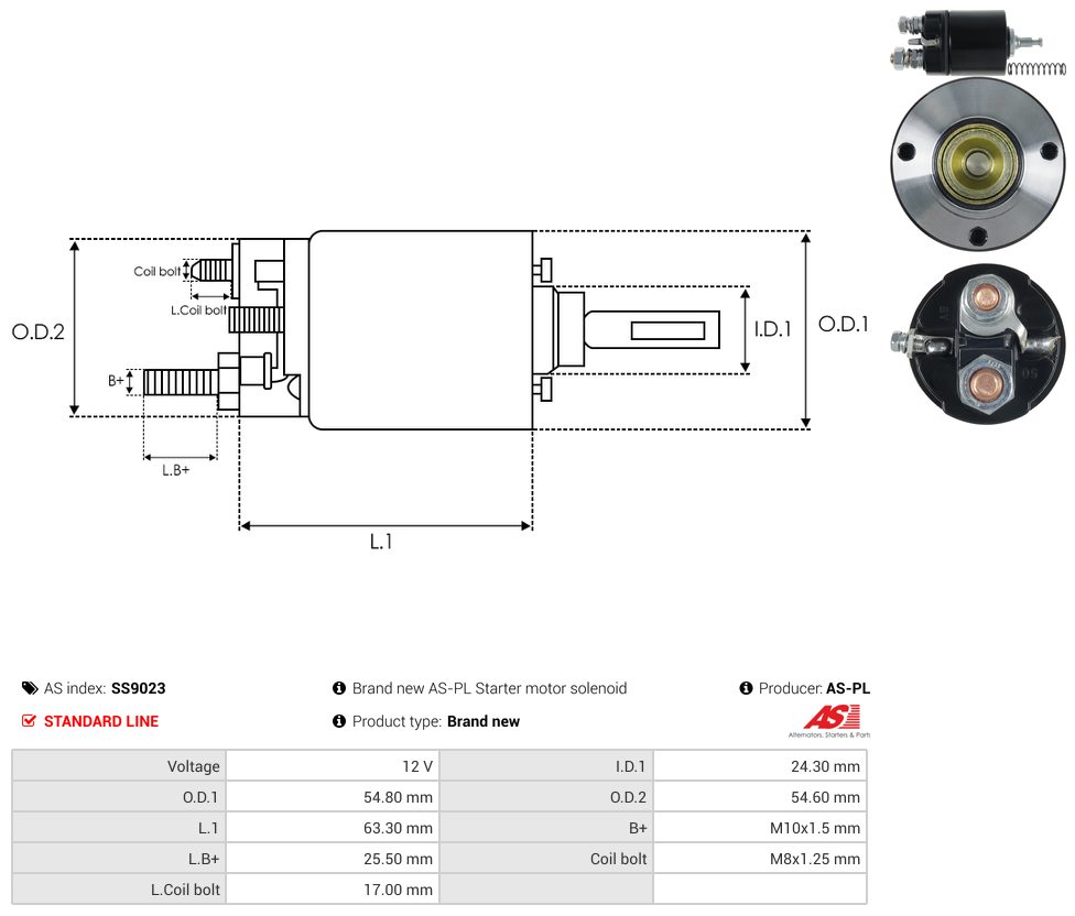 Starter motor solenoid switch
