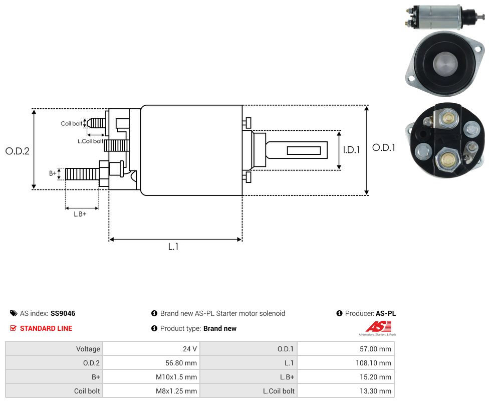 Starter motor solenoid switch