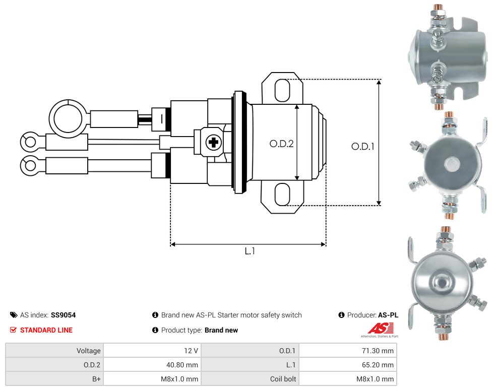 Starter motor relay