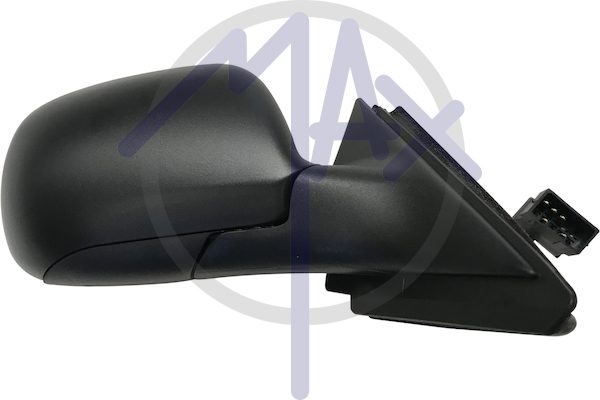 Specchietto retrovisore esterno destro, elettrico, calotta da verniciare, vetro convesso blu riscaldato, piccolo