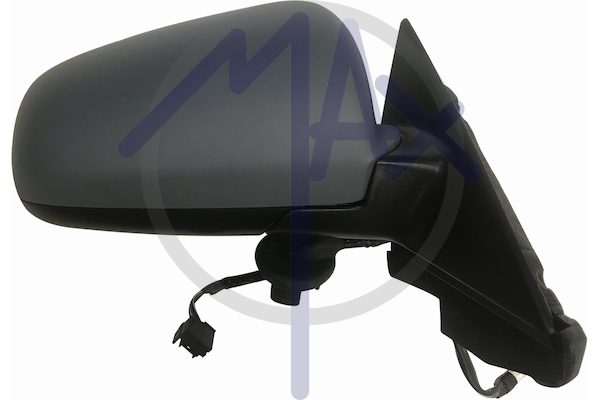 Specchietto retrovisore esterno destro, elettrico, calotta da verniciare, vetro convesso cromato riscaldato, 3 porte