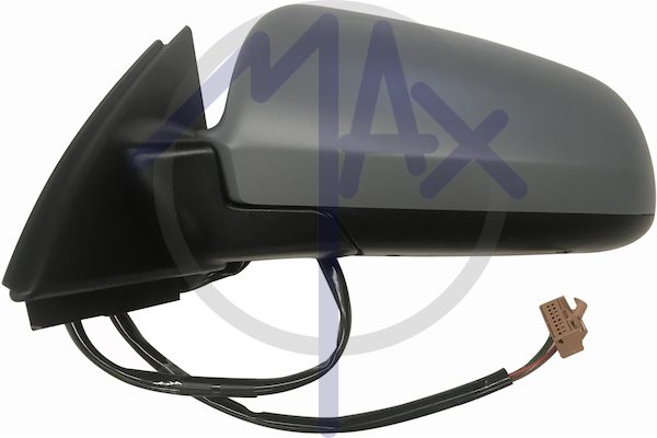 Exterior rear-view mirror, left, electric, cover for painting, heated aspherical chrome glass