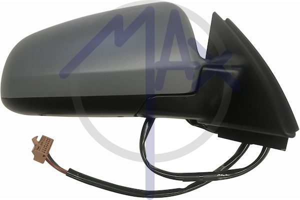 Specchietto retrovisore esterno destro, elettrico, calotta da verniciare, vetro asferico cromato riscaldato