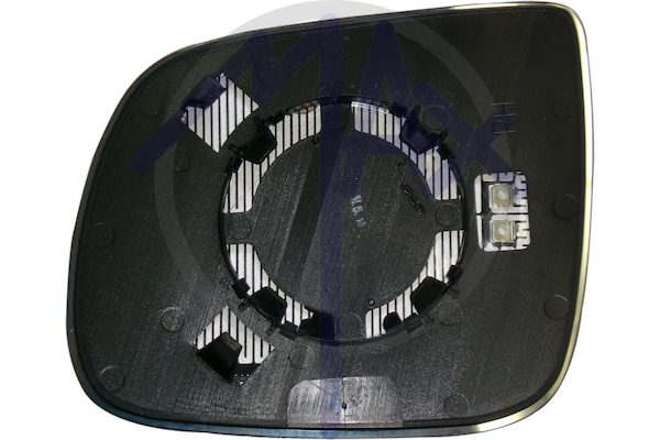 Right rear-view mirror glass, convex chrome, heated