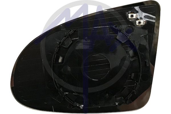 Right rear-view mirror glass, convex chrome, heated