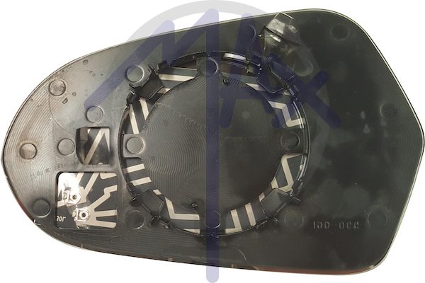 Rear-view mirror glass, right, heated aspherical chrome