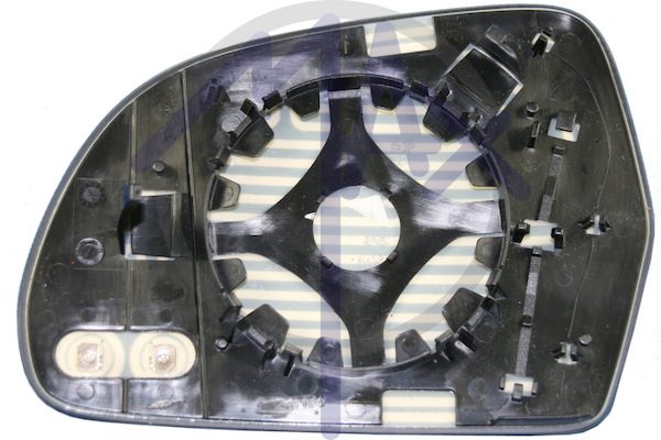 Vetro specchietto retrovisore destro, asferico cromato riscaldato, 3/5 porte