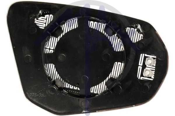 Left rear-view mirror glass, aspherical chrome, heated