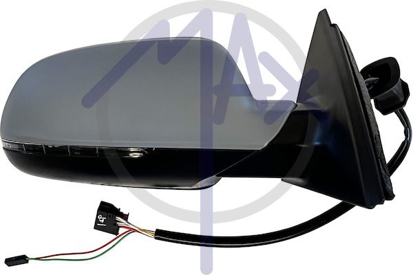 Specchietto retrovisore esterno destro, elettrico, calotta da verniciare, con freccia, ripiegabile elettricamente, vetro convesso cromato riscaldato