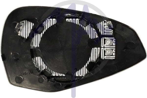 Left rear-view mirror glass, aspherical chrome, heated