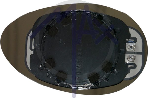 Rear-view mirror glass right, heated blue convex
