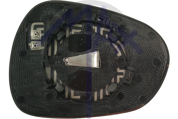 Left rear-view mirror glass, convex chrome, heated