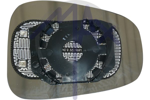 Left rear-view mirror glass, aspherical chrome, heated