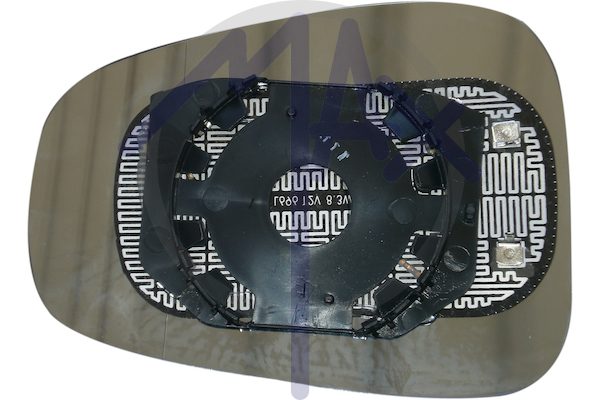 Rear-view mirror glass right, heated blue convex