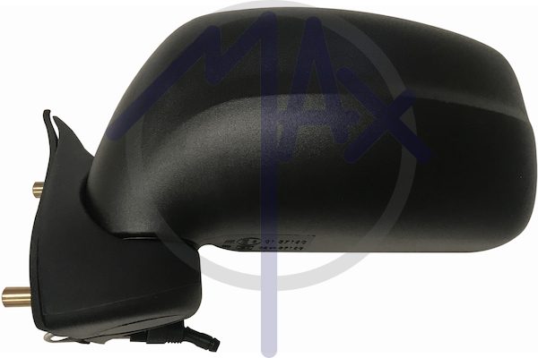 Exterior rear-view mirror, left, cable adjustment, black cover, convex chrome glass