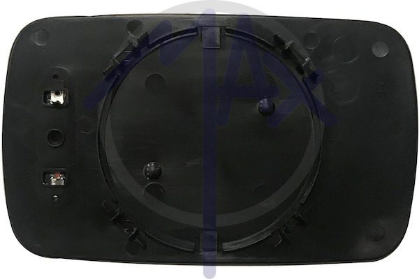 Rear-view mirror glass right, heated blue convex