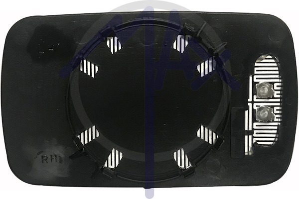 Rear-view mirror glass left, heated blue aspherical