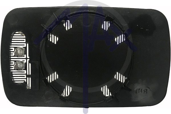 Vetro specchietto retrovisore destro, asferico blu riscaldato