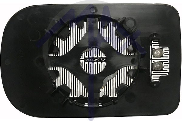 Rear-view mirror glass left, heated blue aspherical