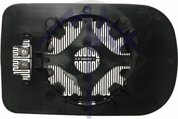 Rear-view mirror glass right, heated blue convex