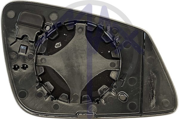 Left rear-view mirror glass, convex chrome, heated