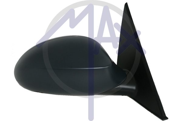 Specchietto retrovisore esterno destro, elettrico, calotta da verniciare, vetro asferico blu riscaldato, 5 pin