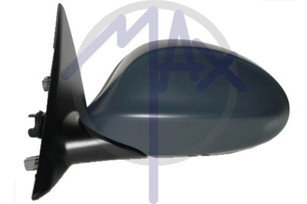 Specchietto retrovisore esterno sinistro, elettrico, calotta da verniciare, vetro asferico blu riscaldato, 5 pin