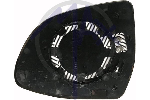 Vetro specchietto retrovisore sinistro, asferico cromato riscaldato, 2 pin