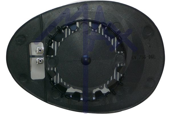 Left rear-view mirror glass, aspherical chrome, heated