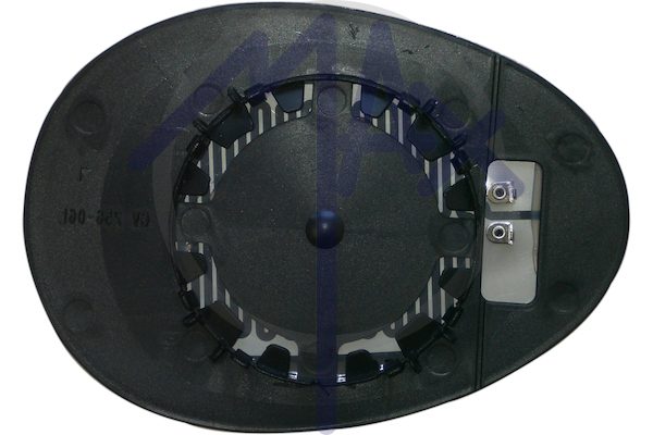 Rear-view mirror glass, right, heated aspherical chrome