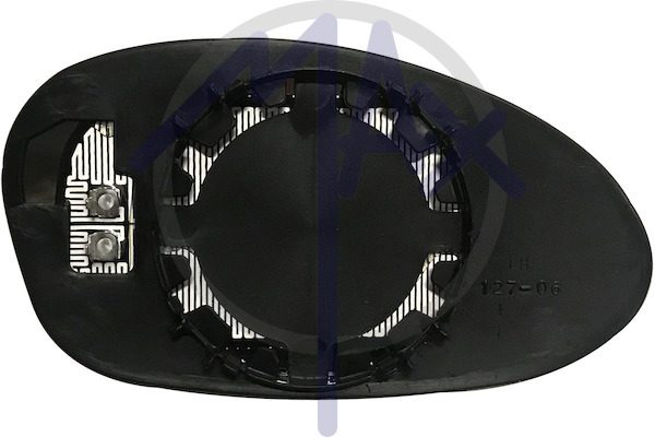 Rear-view mirror glass left, heated blue aspherical