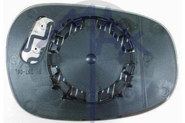 Vetro specchietto retrovisore sinistro, asferico blu riscaldato, 2 pin