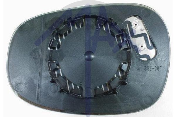 Vetro specchietto retrovisore destro, asferico blu riscaldato, 2 pin