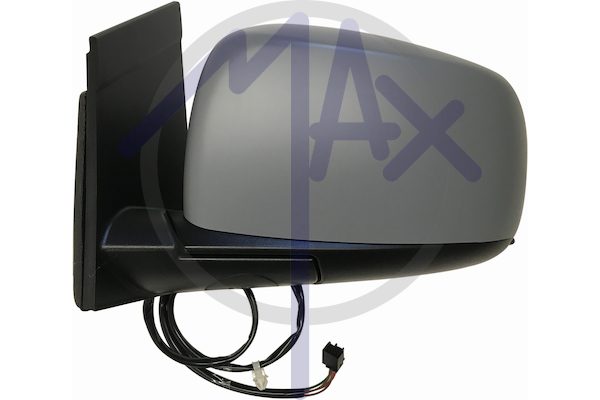 Left outer rear-view mirror, electric, cover to be painted, heated chrome convex glass, 5 pin