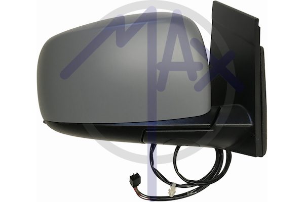 Right outer rear-view mirror, electric, cover to be painted, heated chrome convex glass, 5 pin