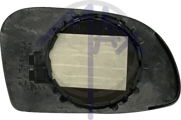 Rear-view mirror glass, left, convex chrome