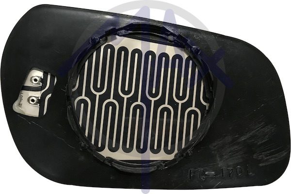 Rear-view mirror glass left, heated blue aspherical