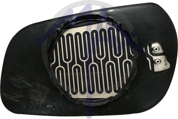 Rear-view mirror glass right, heated blue convex