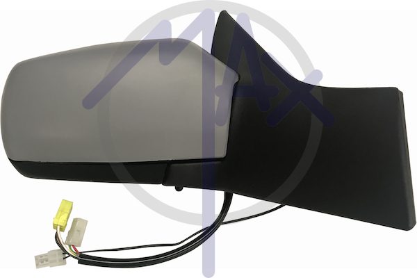 Specchietto retrovisore esterno destro, elettrico, calotta da verniciare, vetro convesso blu riscaldato