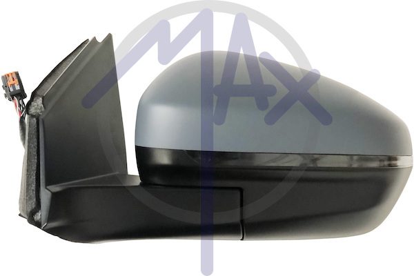 Exterior rear-view mirror left, electric, cap to be painted, with indicator, convex chrome heated glass, 6 pin