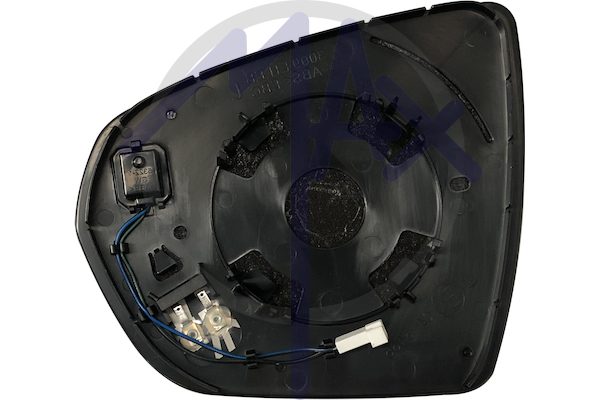 Right rear-view mirror glass, heated chrome convex, with BLIS system (blind spot)