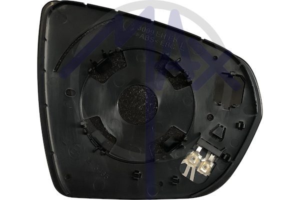 Left rear-view mirror glass, convex chrome, heated