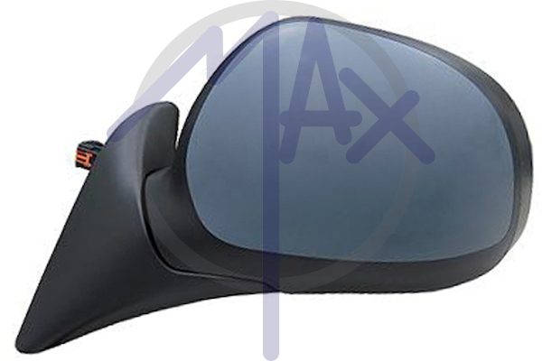 Specchietto retrovisore esterno sinistro, elettrico, calotta da verniciare, con sensore temperatura, vetro convesso cromato riscaldato, 7 pin