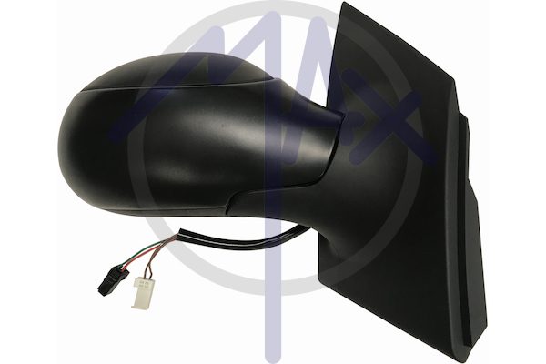 Specchietto retrovisore esterno destro, elettrico, calotta nera, con sensore temperatura, vetro convesso cromato riscaldato