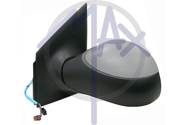 Specchietto retrovisore esterno sinistro, elettrico, calotta da verniciare, ripiegabile elettricamente, vetro convesso cromato riscaldato, 7 pin