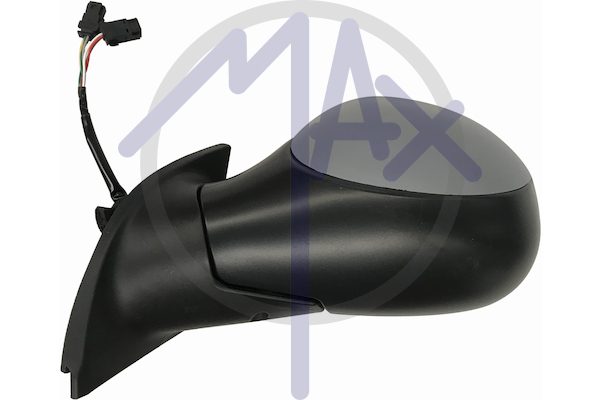 Specchietto retrovisore esterno sinistro, elettrico, calotta da verniciare, ripiegabile elettricamente, vetro convesso cromato riscaldato, 7 pin