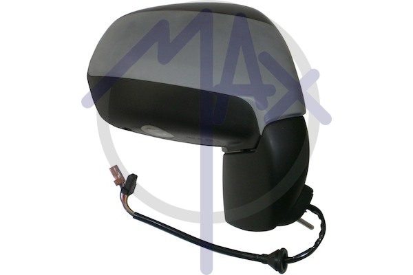 Specchietto retrovisore esterno destro, elettrico, calotta da verniciare, con luce di cortesia, ripiegabile elettricamente, con sensore temperatura, vetro convesso cromato riscaldato, 11 pin