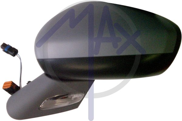 Specchietto retrovisore esterno sinistro, elettrico, calotta da verniciare, con freccia, ripiegabile elettricamente, con memoria, vetro convesso cromato riscaldato, 14 pin